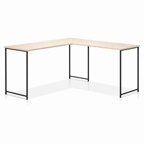 Mesa em L sem Prateleira Orion em MDF Estilo Industrial Klm Store