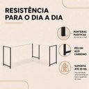 Ver imagem 2 de Mesa em L sem Prateleira Orion em MDF Estilo Industrial Klm Store