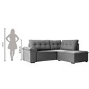 Ver imagem 6 de Sofá De Canto Retrátil Tóquio 5 Lugares em Veludo