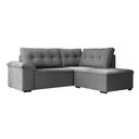 Ver imagem 3 de Sofá De Canto Retrátil Tóquio 5 Lugares em Veludo