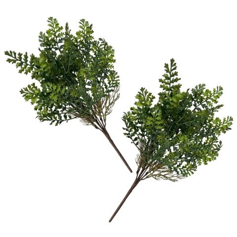 Mini Buquê de Samambaia Artificial 35cm Kit 2 Folhagens para Painel Verde e Decoração