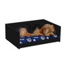 Cama Pet Resistente Caminha Estofada Almofada Removível Lavável Para Cachorro Gato - Preto/Azul- - 1