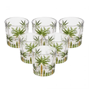 Ver imagem 1 de Jogo 6 Copos Baixo Palm Tree Handpaint 340ml Cristal