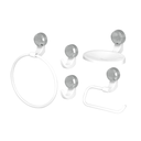 Ver imagem 1 de Kit Acessórios para Banheiro 5 Peças Linha Bello Cor Branco e Cromado Durín