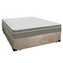 Ver imagem 1 de Cama Box Casal Suede + Colchão Sereneprime Molas Ensacadas 138x188x65 Bege