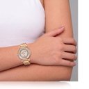 Ver imagem 2 de Relógio Feminino Luxo Paris com Strass Correa Metal + Caixa