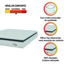 Ver imagem 3 de Colchão Casal King Molas Ensacadas City Pillow Top 193x203x23cm Branco / Preto Hellen
