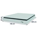Ver imagem 2 de Colchão Casal King Molas Ensacadas City Pillow Top 193x203x23cm Branco / Preto Hellen