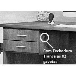 Mesa Escritório 1,20 X 0,60 C/ 2 Gv Incoflex - Nogal/preto - 2