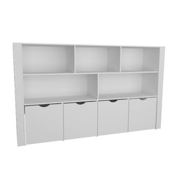 Estante Organizadora Infantil Porta Livros e Carrinhos com Baús Anora 100% Mdf - 1