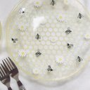 Ver imagem 2 de Kit Conjunto com 2 Pratos Sobremesa Abelhinhas 20cm