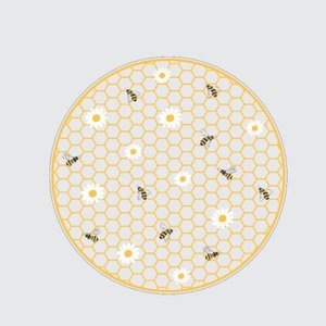 Kit Conjunto com 2 Pratos Sobremesa Abelhinhas 20cm