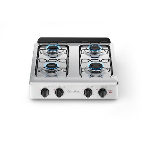 Fogão Cooktop de Mesa Portátil Ideal Eco 4 Bocas Esmaltec