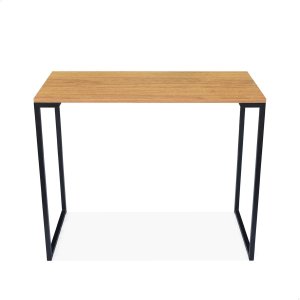 Mesa Escrivaninha Industrial 900 Mm Preto e Tampo Naturale