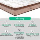 Ver imagem 2 de Cama Box Baú King e Colchão Victory Molas V-store Marrom