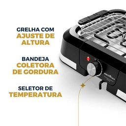 Churrasqueira Elétrica Britânia 1500w Menos Fumaça Bcq10a 127v - 4