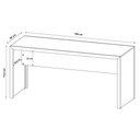 Ver imagem 2 de Mesa Notebook Escritório Me4185 180cm Nogal - Tecno Mobili