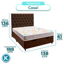 Ver imagem 3 de Kit Cama Box Bau + Cabeceira + Colchão Casal D20 - D20 - Inducol