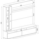Ver imagem 3 de Estante Home para Tv 65 Polegadas 183cmx200cm com Led 3200 Cristaleira