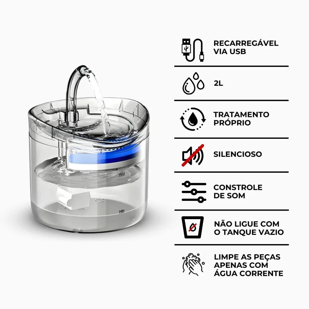 Bebedouro Fonte de Água com Filtro para Pet - 10