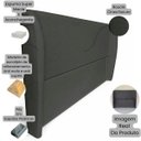 Ver imagem 5 de Cabeceira Cama Box Casal Estofada Ravena Cinza com Sapatas Plásticas Linha Premium Design Soft Curve