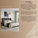 Ver mais imagens de Cabeceira Cama Box Casal Estofada Ravena Cinza com Sapatas Plásticas Linha Premium Design Soft Curve