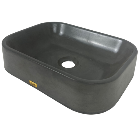 Cuba Cinza de Apoio Banheiro Lavabo Pia Sobrepor Retangular 37x28