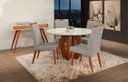 Ver imagem 1 de Mesa de jantar + 4 cadeiras Itália Tampo Redondo 120cm cinza