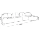 Ver imagem 4 de Sofá 5 Lugares com Chaise Direito Sala Living 328cm Arlo F04 Linho Bege - Lyam Decor