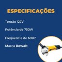 Ver mais imagens de Esmerilhadeira Angular Dewalt Dwe750 127v 60hz 115mm