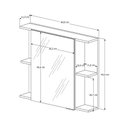 Ver imagem 3 de Espelheira para Banheiro Armário Suspenso Nilo Preto/nature