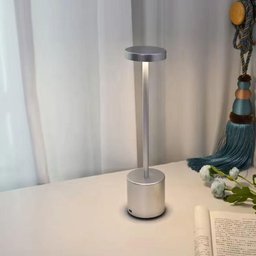Luminária de Mesa Touch Inteligente Premium Recarregável Prata - 2