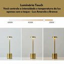 Ver imagem 4 de Luminária de Mesa Touch Inteligente Premium Recarregável Prata