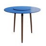 Conjunto com Mesa de Jantar 120cm e 4 Banquetas Verdes - Cor Princess Blue - 4
