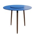 Ver imagem 4 de Conjunto com Mesa de Jantar 120cm e 4 Banquetas Verdes - Cor Princess Blue