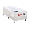 Ver imagem 1 de Cama Box Solteiro: Colchão Molas Pocket Ensacadas Castor Gold Star Vitagel + Base Crc Courano White