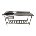 Ver imagem 2 de Pia Aço Inox Industrial 150x60x90 Cm Cuba Esquerda Nortinox