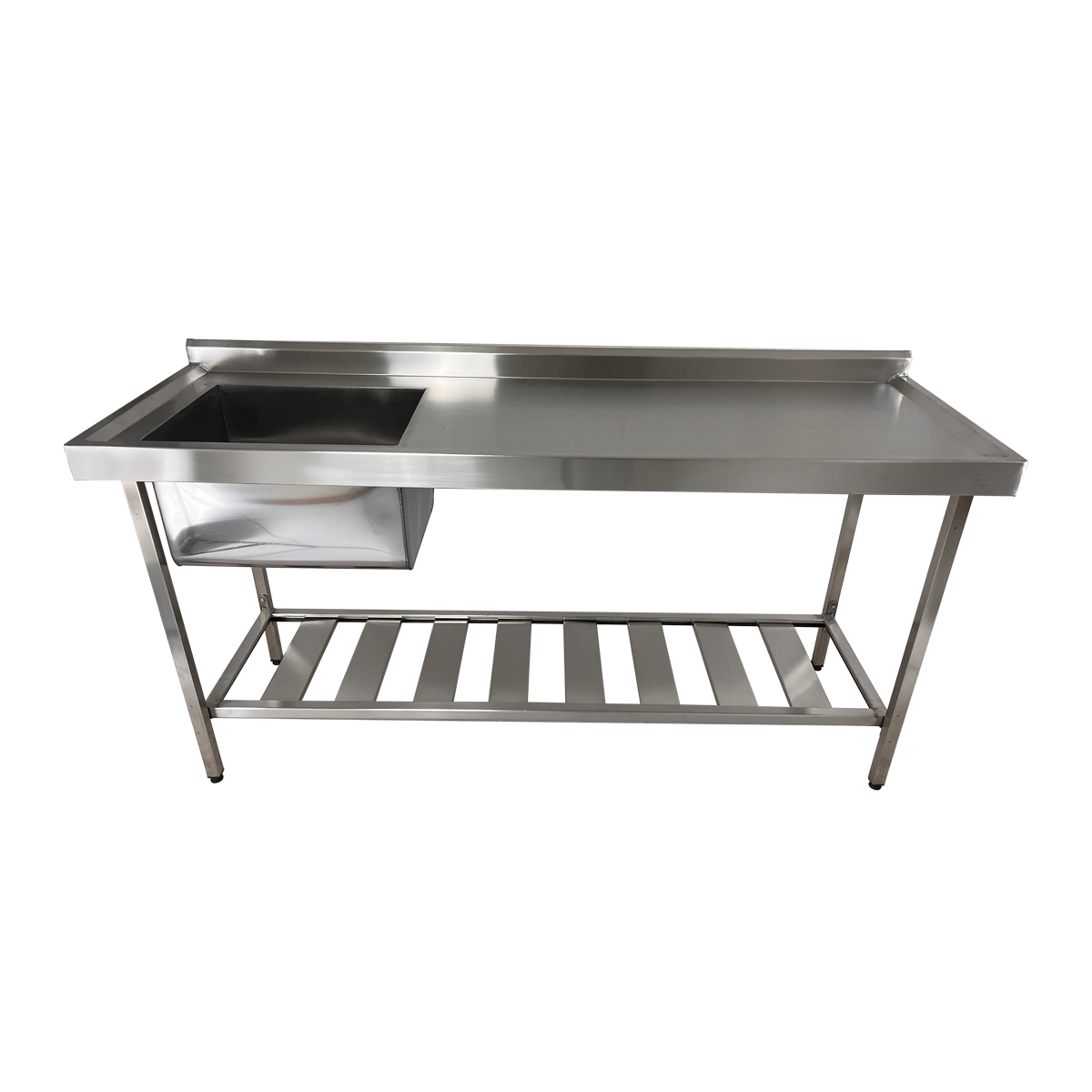 Pia Aço Inox Industrial 150x60x90 Cm Cuba Esquerda Nortinox - 2