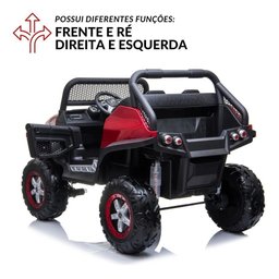Quadriciclo Eletrico Utv Mercedes Unimog 24v Vermelho - Importway - 3