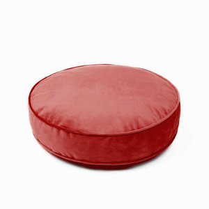 Futton Turco Redondo Veludo Paris Ø45cm Vermelha FASTLAR Almofada Redonda