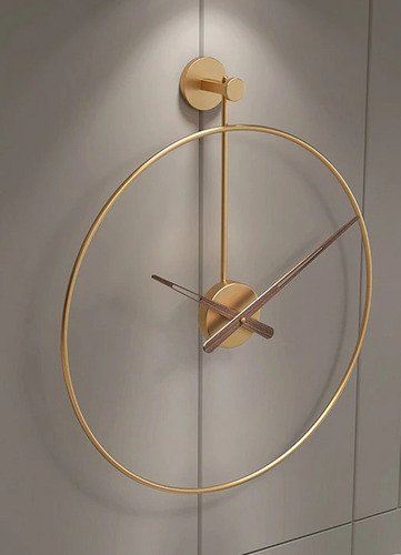 Relógio De Parede 3d Dourado Metal Design Europeu 60cm - 6