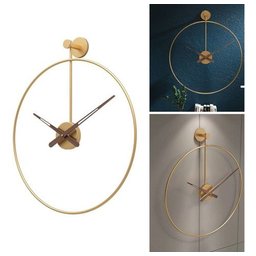 Relógio De Parede 3d Dourado Metal Design Europeu 60cm - 1