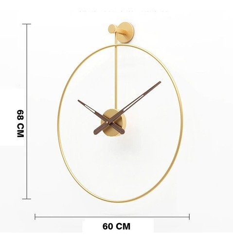 Relógio De Parede 3d Dourado Metal Design Europeu 60cm - 7