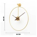 Ver imagem 7 de Relógio De Parede 3d Dourado Metal Design Europeu 60cm