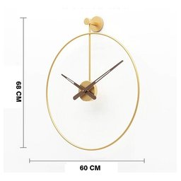 Relógio De Parede 3d Dourado Metal Design Europeu 60cm - 7