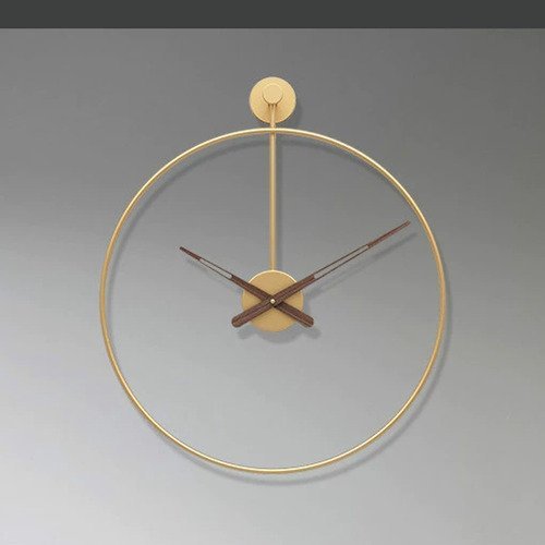 Relógio De Parede 3d Dourado Metal Design Europeu 60cm - 4