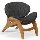 Ver imagem 1 de Poltrona Decorativa Orgânica Sala Living Kadosh L02 Linho Chumbo - Lyam Decor