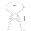 Ver imagem 3 de Conjunto Mesa Bistrô Tampo de Vidro com 2 Banquetas Buarque Móveis Rafana