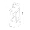 Ver imagem 4 de Conjunto Mesa Bistrô Tampo de Vidro com 2 Banquetas Buarque Móveis Rafana