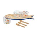 Ver imagem 3 de Conjunto 3 Petisqueiras Wolff C/ Bandeja de Bambu Iki 21008